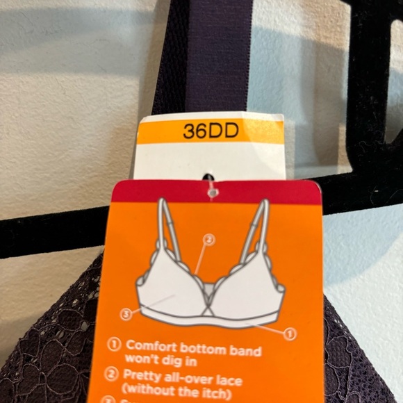 WONDERBRA Sz 36DD Lace Escape No Dig In Comfort Band No Underwire Padded Bra NEW - Picture 6 of 11